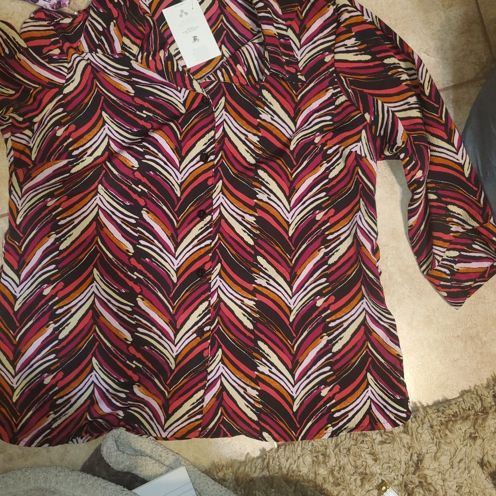 Button Down Art Blouse - image 2